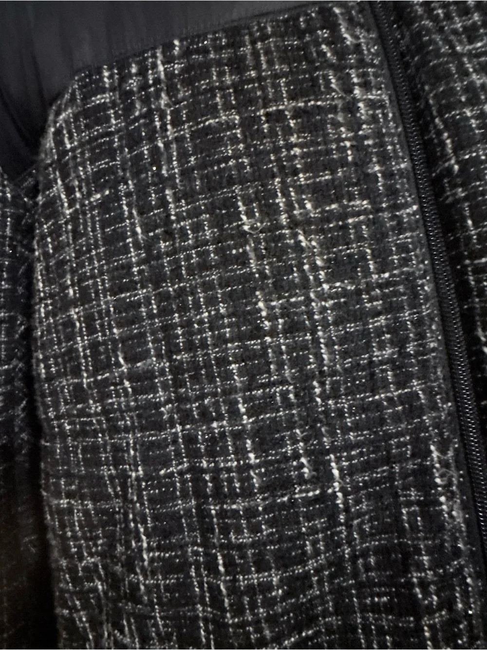 torrid Black & White Tweed Puffer Jacket with Hood